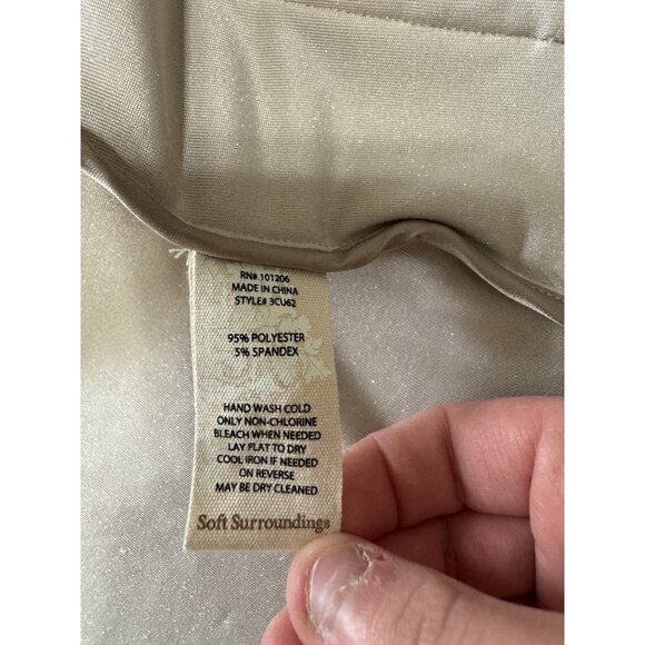 Soft Surroundings Open Cardigan Women Size PM Petite Brown Velvet‎ Shawl Collar - Picture 5 of 12